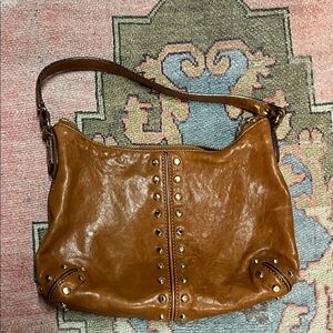 Michael Kors Brown Leather Studded Women's Bag